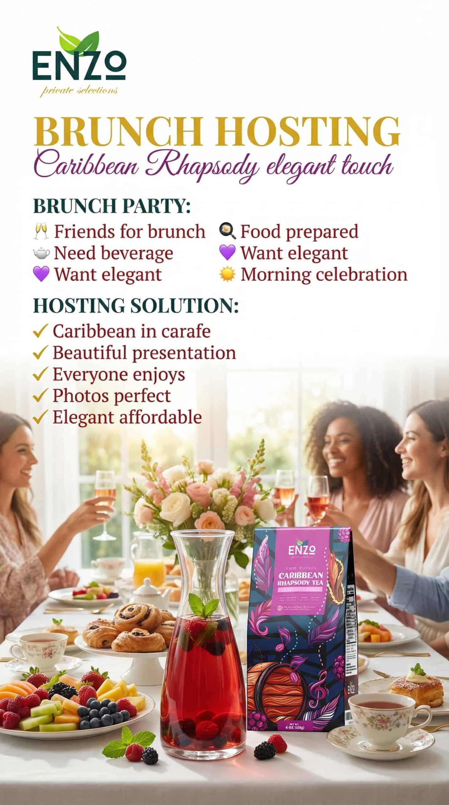 Brunch Hosting Made Simple with Tea Beverages