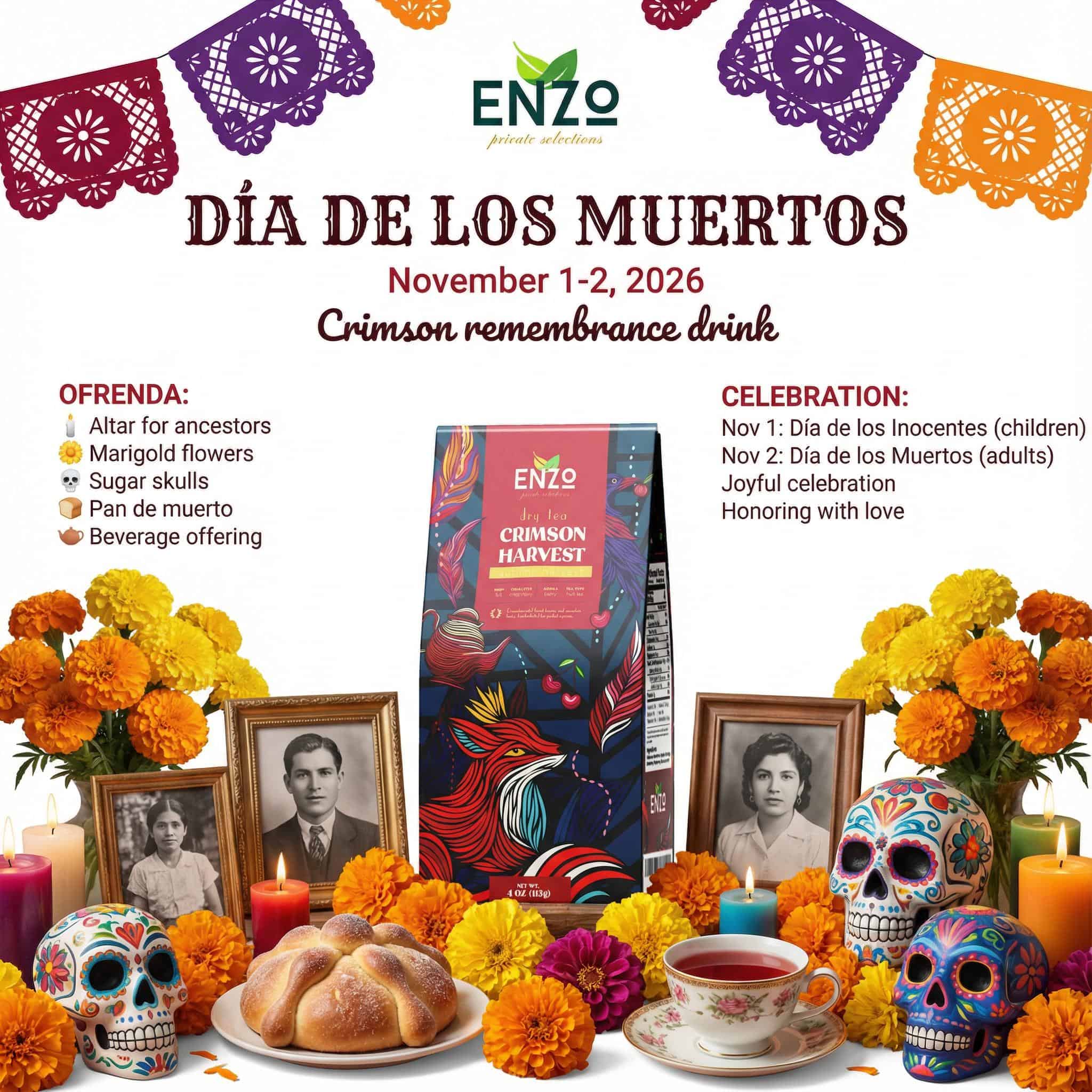 Día de los Muertos Tea: November 12 Cultural Celebration