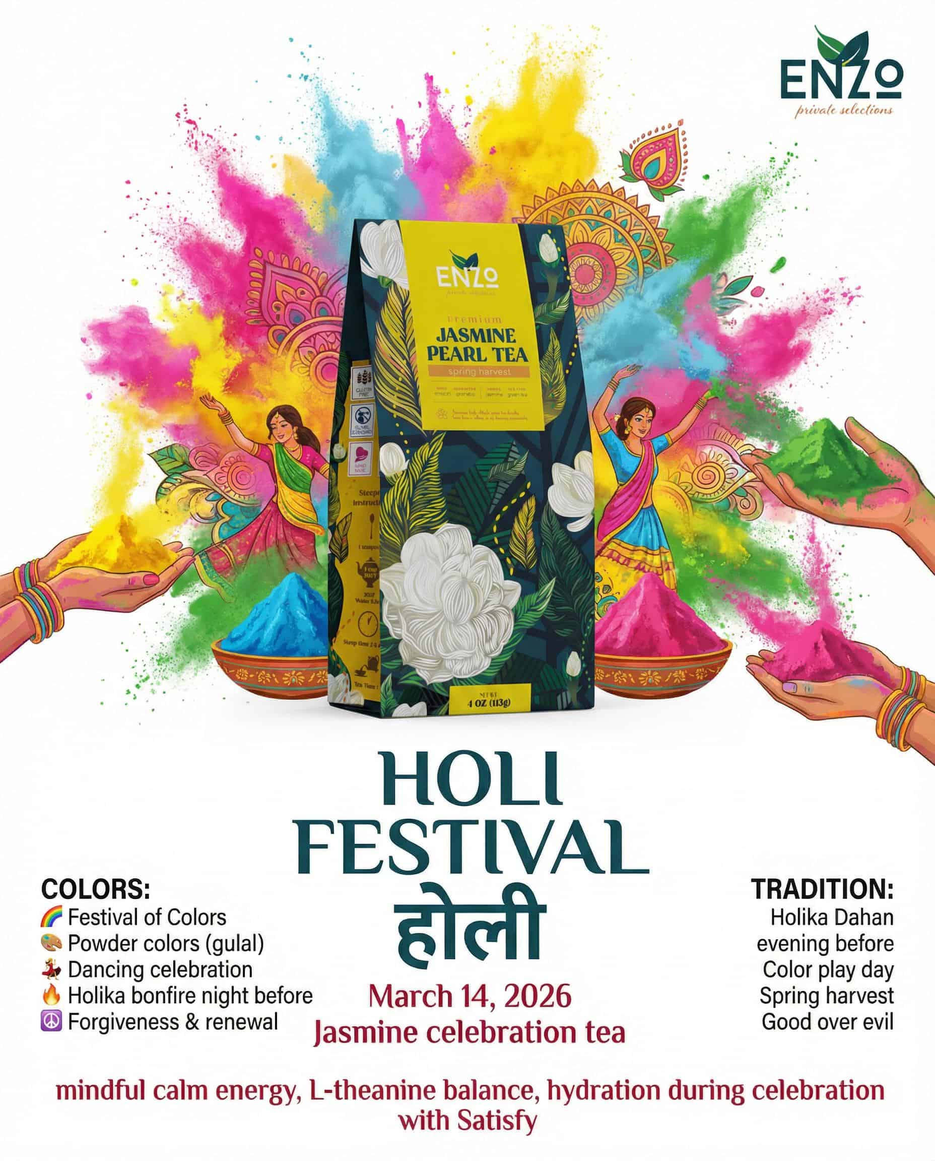Holi Festival Tea: March 14 Festival of Colors