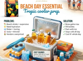 Beach Cooler Beverage Prep: Stay Refreshed All Day
