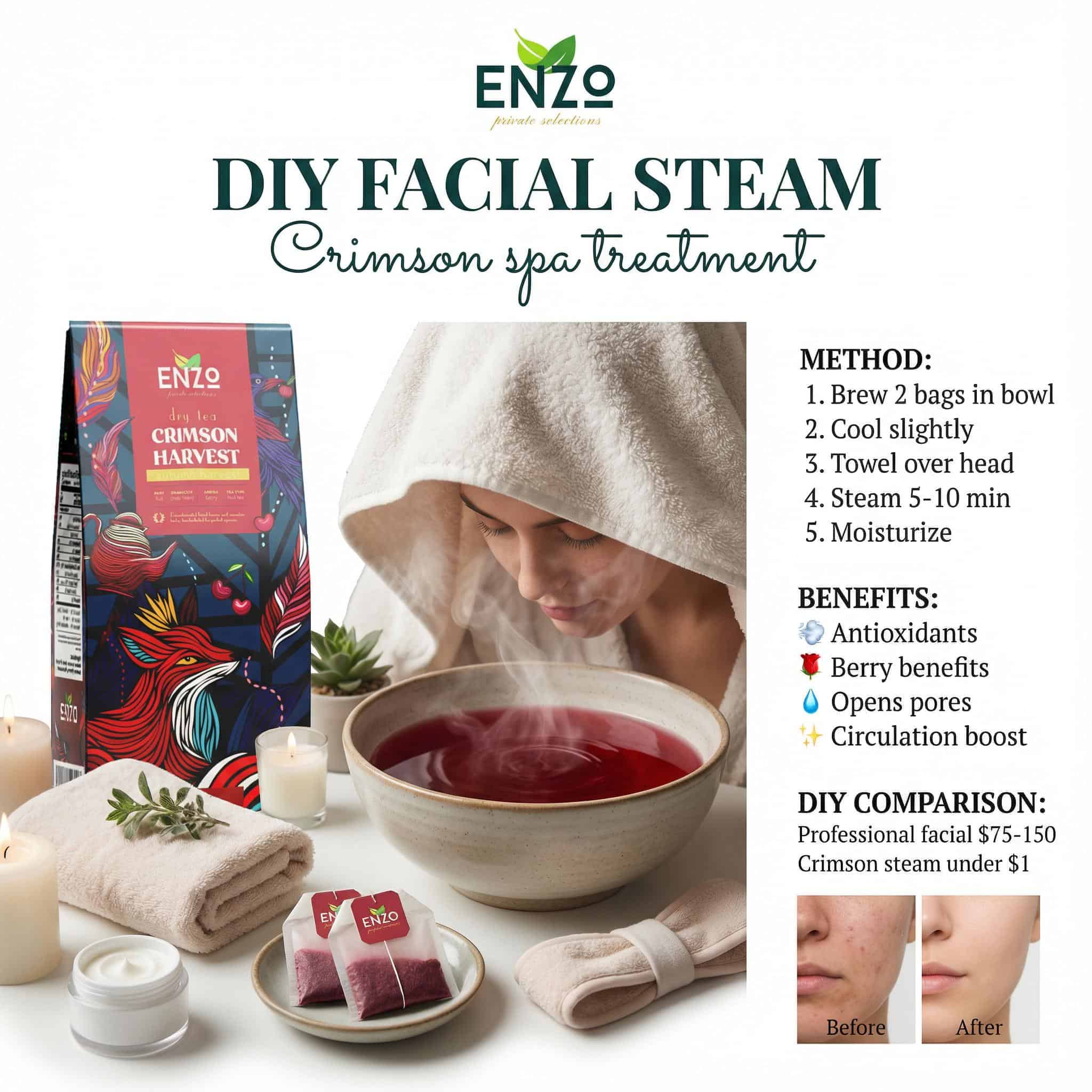 Tea Facial Steam Treatment: Natural Skincare Ritual